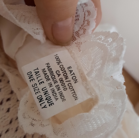 Beautiful Vintage 100% Linen & Lace Dress - Picture 6 of 6